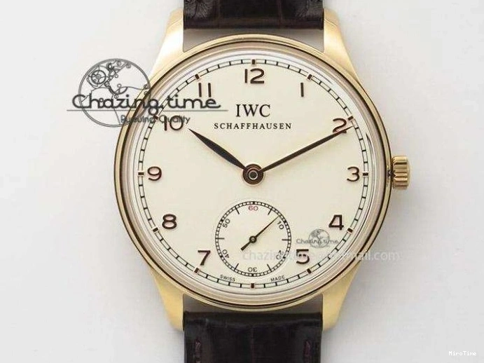 MIROTIME 0505 Portuguese Real PR IW500127 RG ZF 1:1 Best Edition Grey Red Dial On Brown Leather Strap A52010 V AllSeason 7331